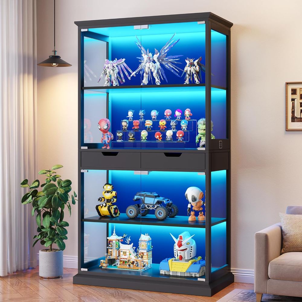 Gaming & Esports District - 68 Tall Glass Display Cabinet with
