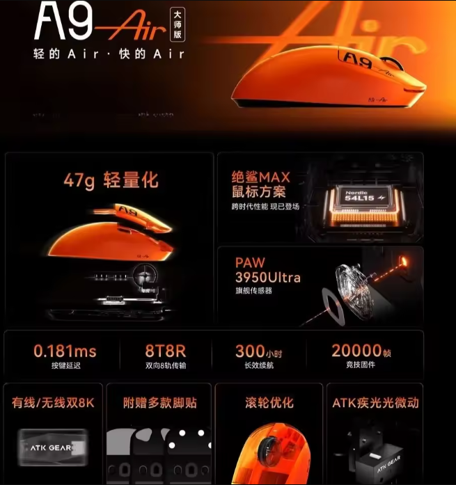 ATK A9 Air Ultimate Gaming Mou - Esports Pc Gaming recensione e prezzo