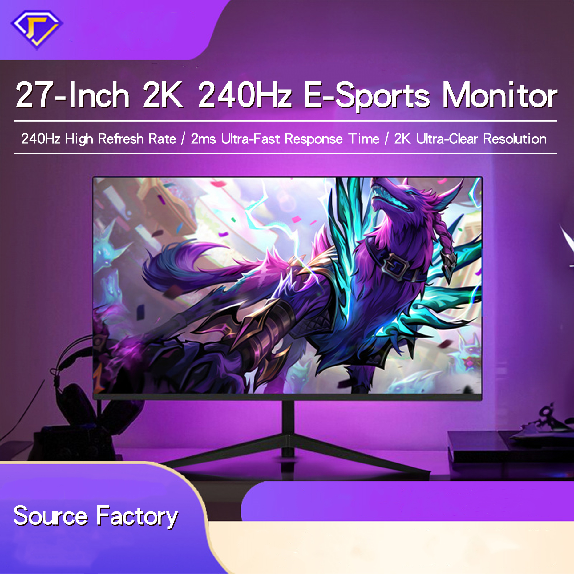 27 Inch 2K Curved Gaming Monit - Esports Gaming Monitor recensione e prezzo