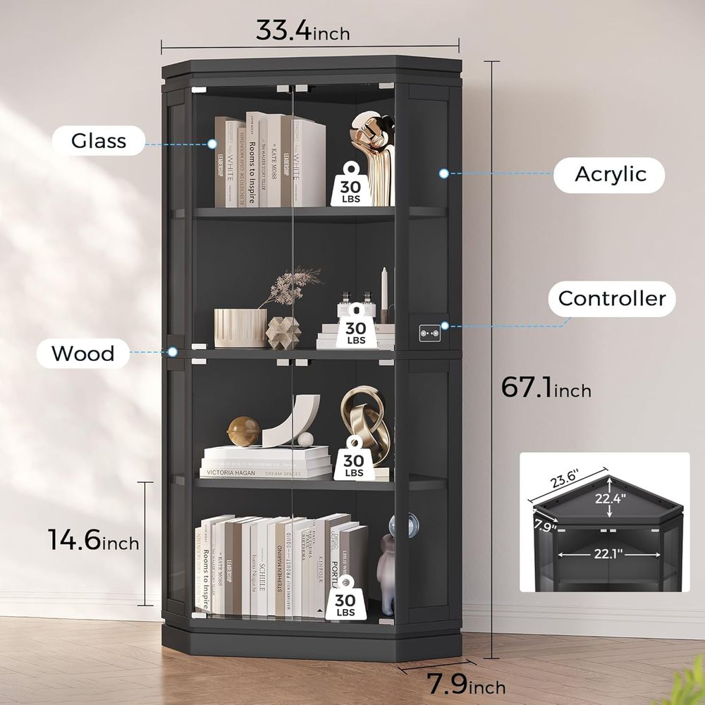 67 Tall 4-Tier Glass Display C - Gaming & Esports District recensione e prezzo