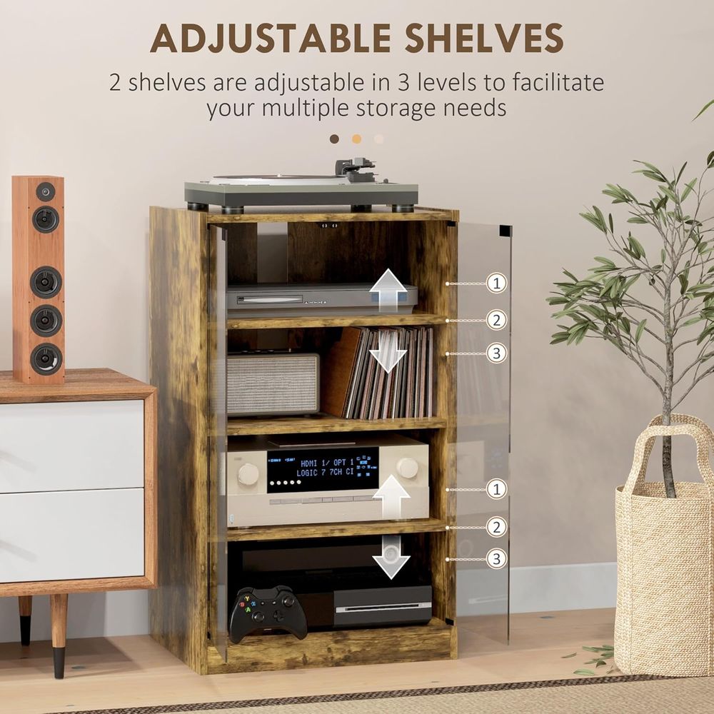 4-Tier Rustic Brown Stereo Cab - Gaming & Esports District recensione e prezzo