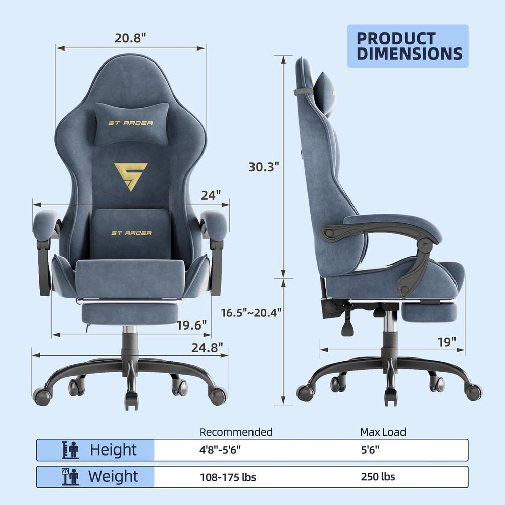 Ergonomic Gaming Chair with Fo - Gaming & Esports District recensione e prezzo